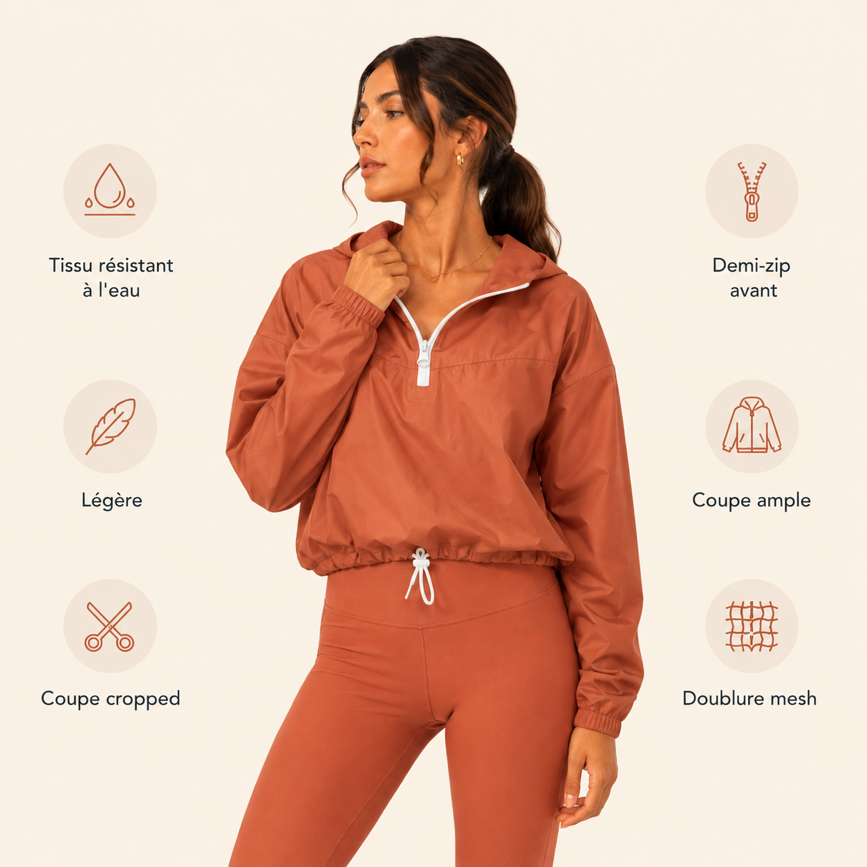 Women’s cropped windbreaker