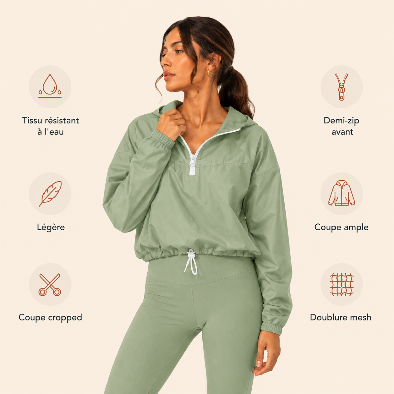 Women’s cropped windbreaker