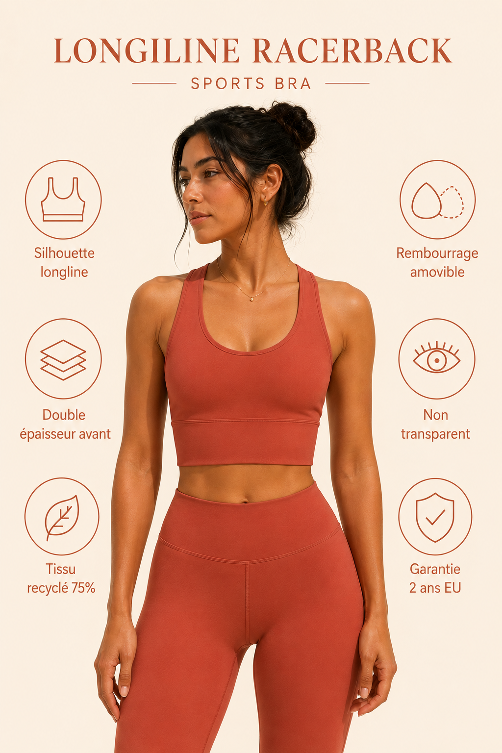 Recycled Longline Sports Bra