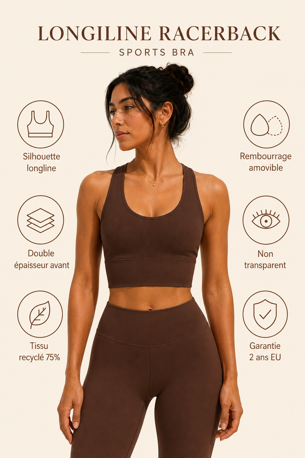 Recycled Longline Sports Bra
