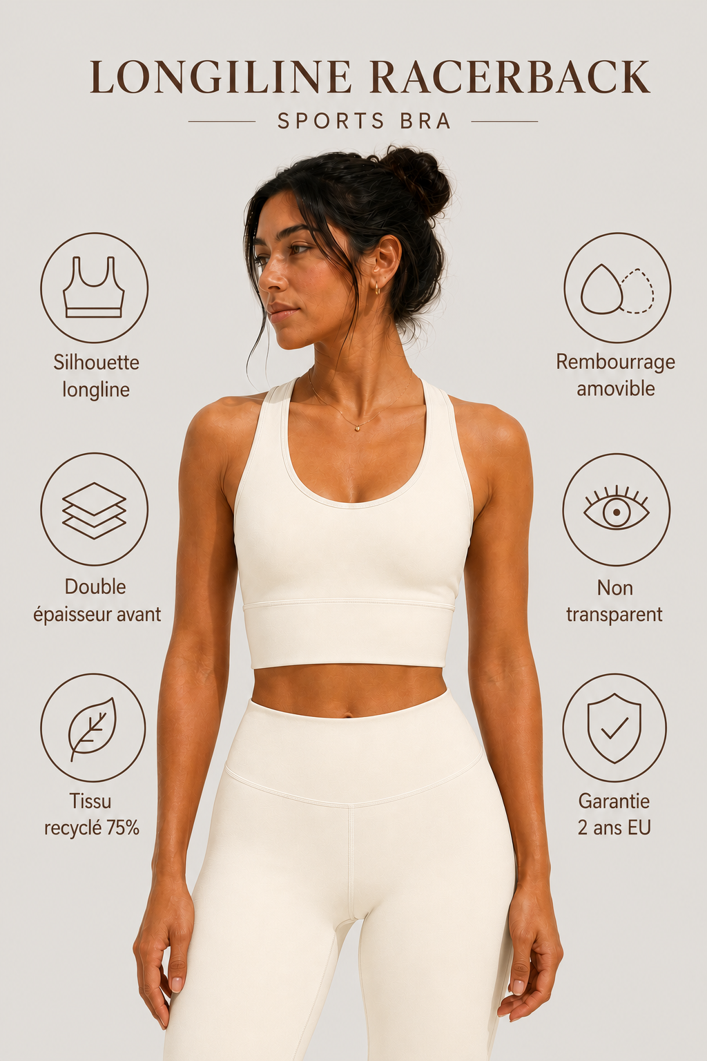 Recycled Longline Sports Bra